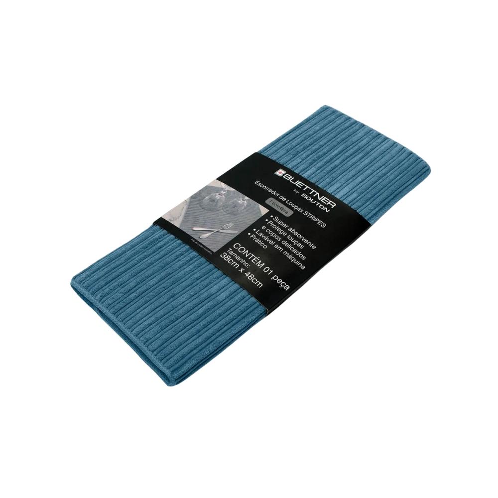 Escorredor Para Louças 38x48cm Stripes Azul Indigo Buettner