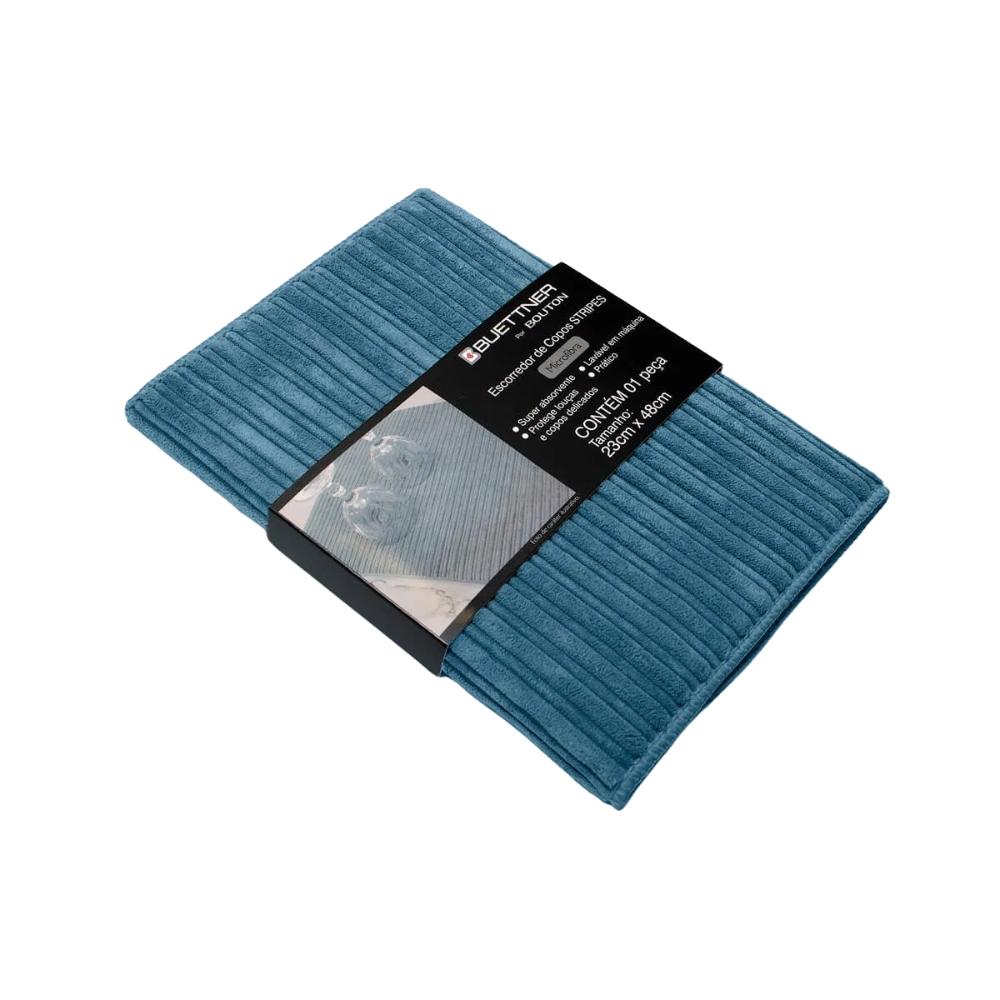 Escorredor Para Copos 23x48cm Stripes Azul Indigo Buettner