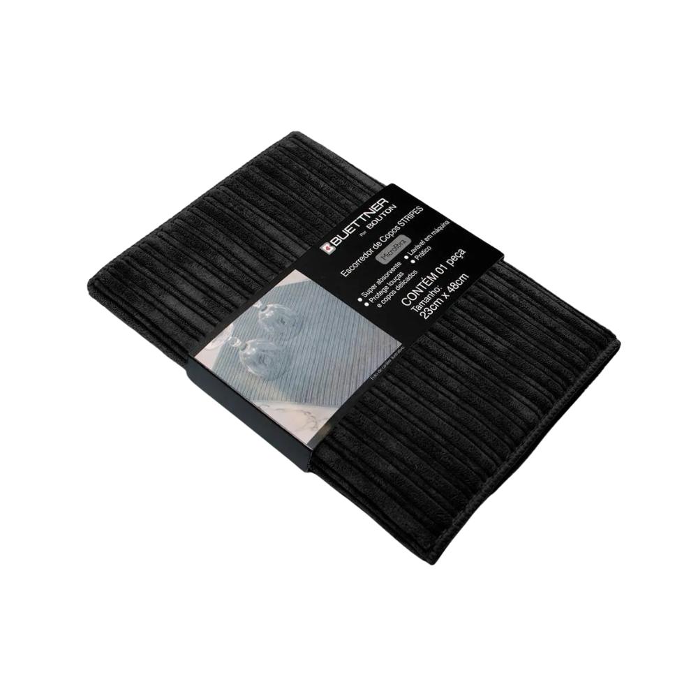 Escorredor Para Copos 23x48cm Stripes Preto Buettner
