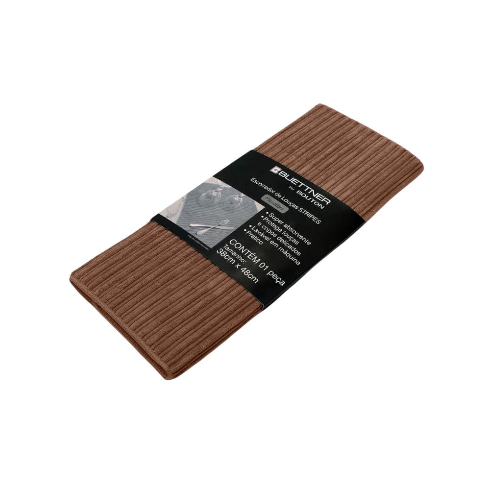 Escorredor Para Louças 38x48cm Stripes Marrom Khaki Buettner