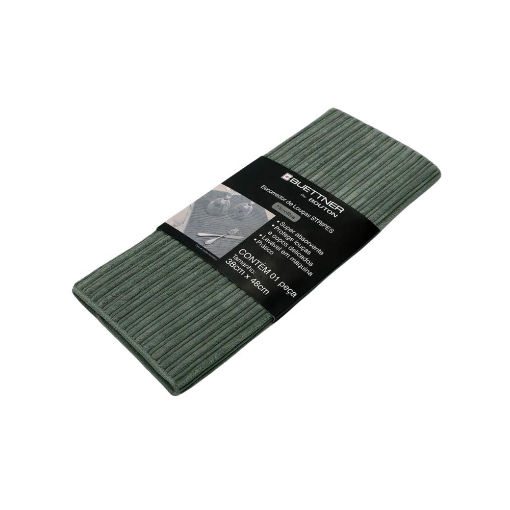 Escorredor Para Louças 38x48cm Stripes Verde Musgo Buettner
