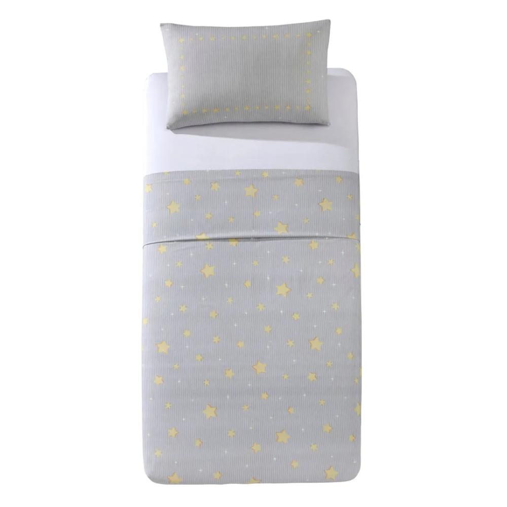 Jogo de Cama Solteiro Estelar Brilha no Escuro Kids Infantil 100% Algodão Dohler