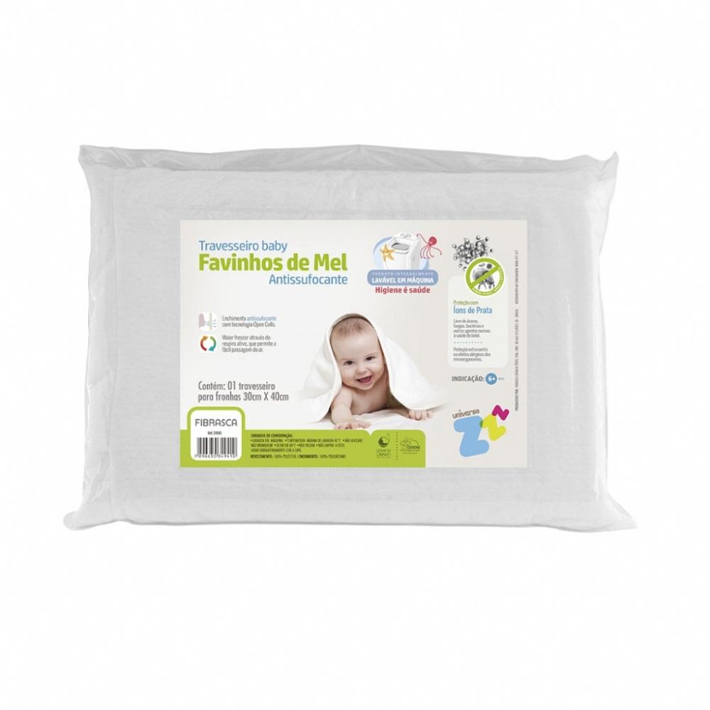 Travesseiro Baby Favinhos de Mel Bebê Antissufocante 6+ Fibrasca
