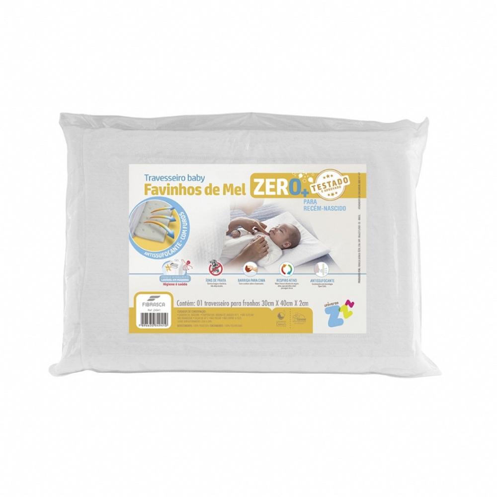 Travesseiro Favinhos de Mel Suporte Zero Bebê Recém Nascido 0+ Antissufocante Fibrasca