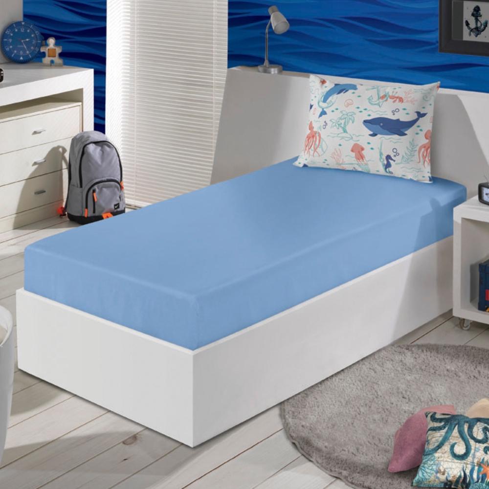 Jogo De Lençol Infantil Feras do Mar Solteiro 02 Peças 100% Algodão Lepper