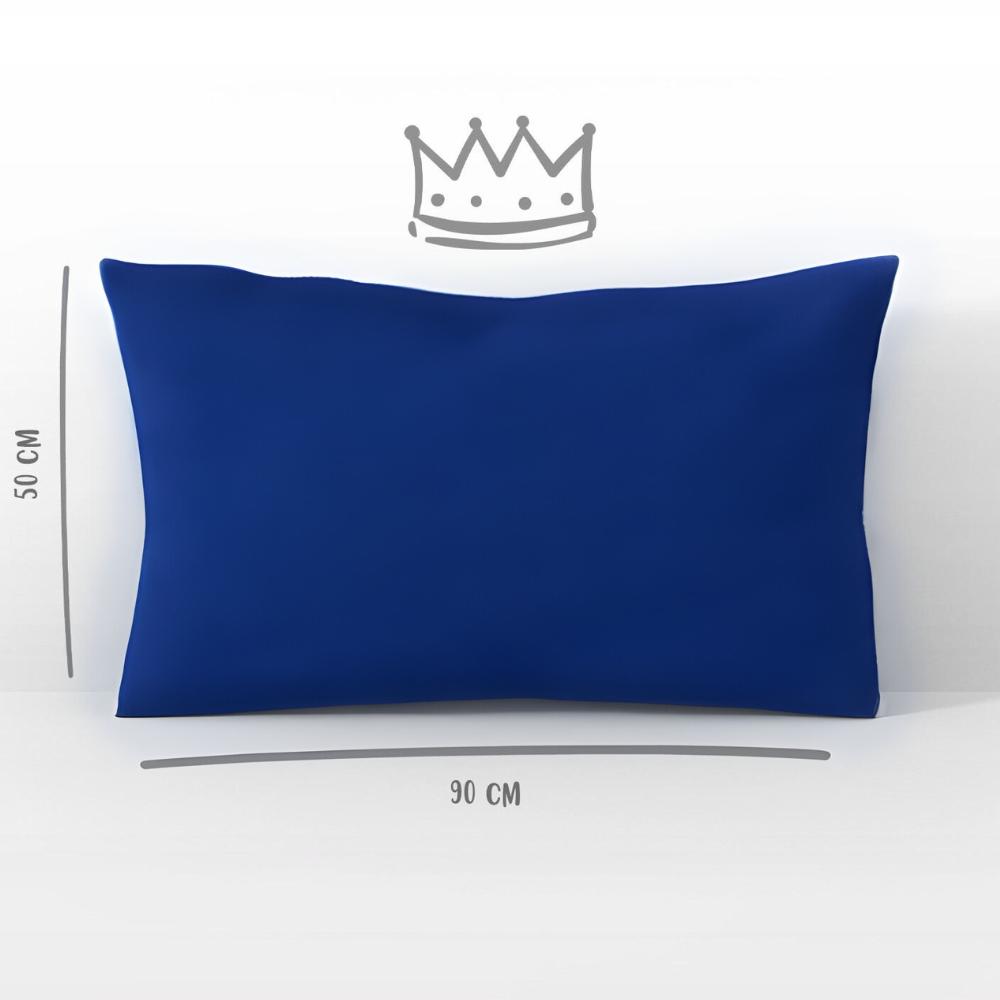 Fronha Avulsa Travesseiro King 50x90cm Malha Azul Marinho Arrumadinho Enxovais