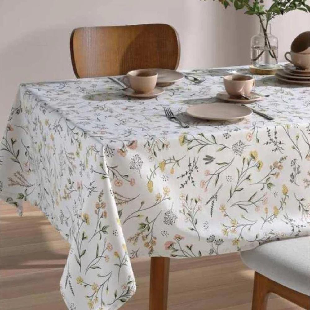 Toalha de Mesa Quadrada 4 Lugares 1,40x1,40m Clean Athenas Florencia Dohler