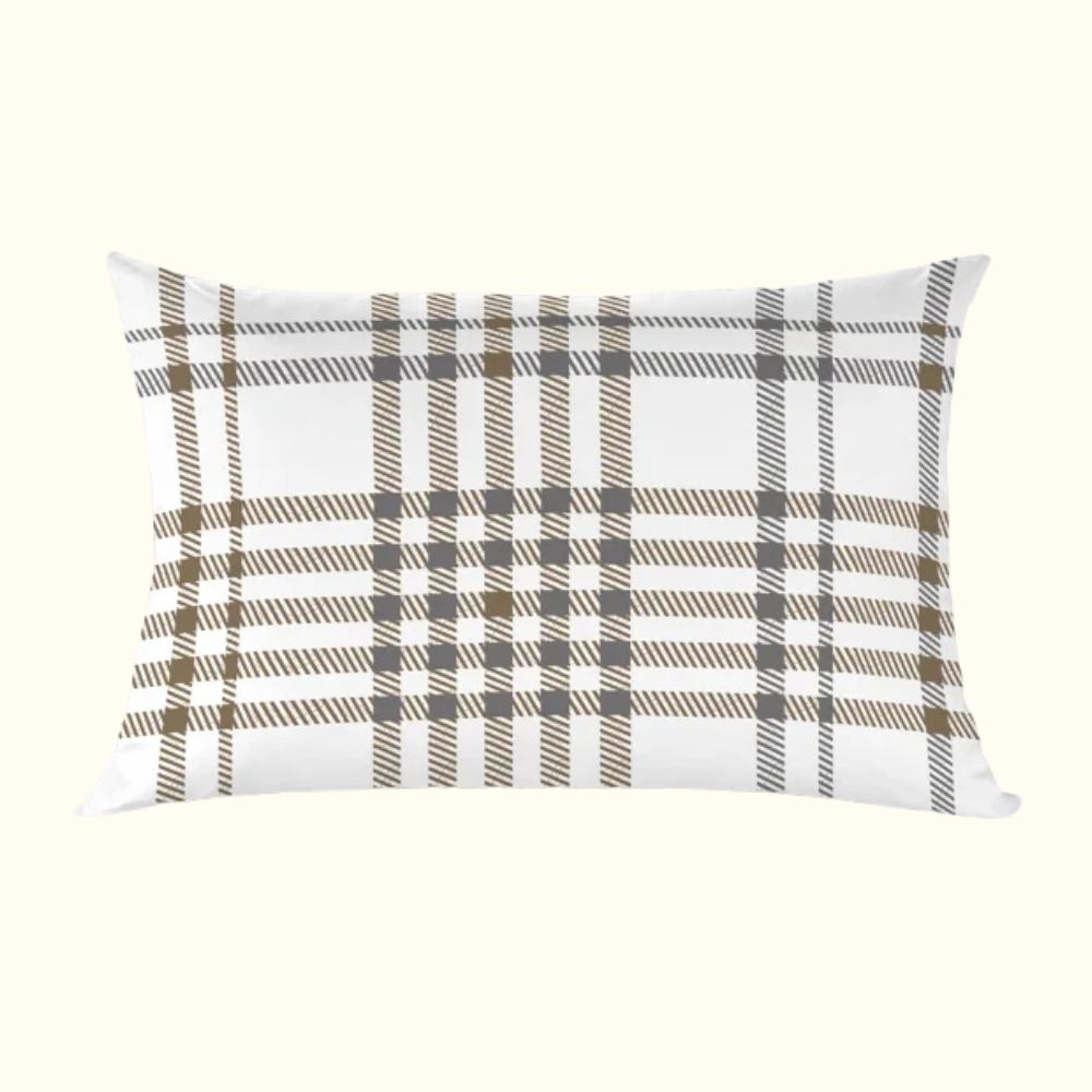 Fronha Avulsa 100% Algodão 150 Fios 50x70cm Diamante Estampada Xadrez Teka
