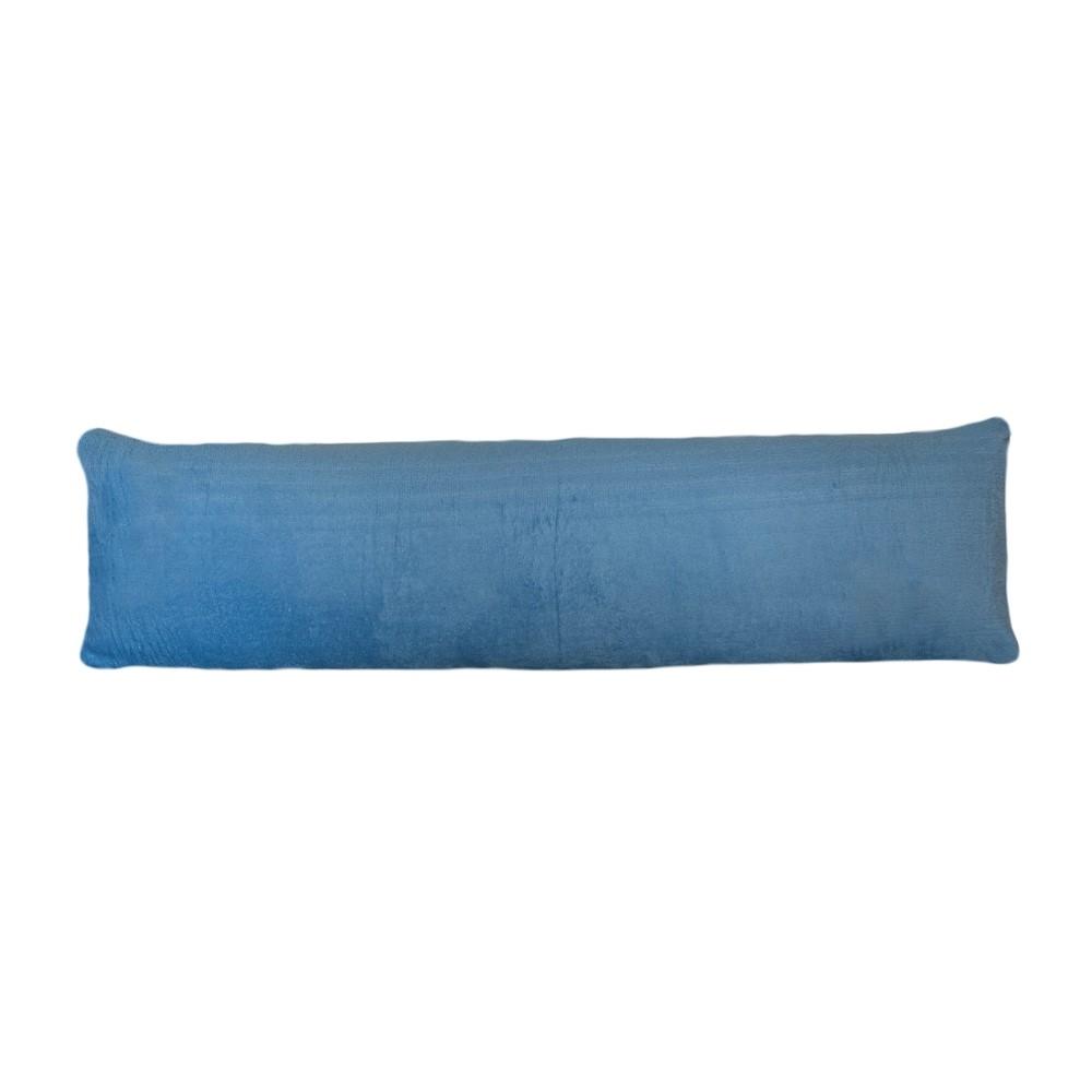 Fronha Para Travesseiro de Corpo 40x130cm Plush Microfibra Fleece Azul Claro Arrumadinho Enxovais