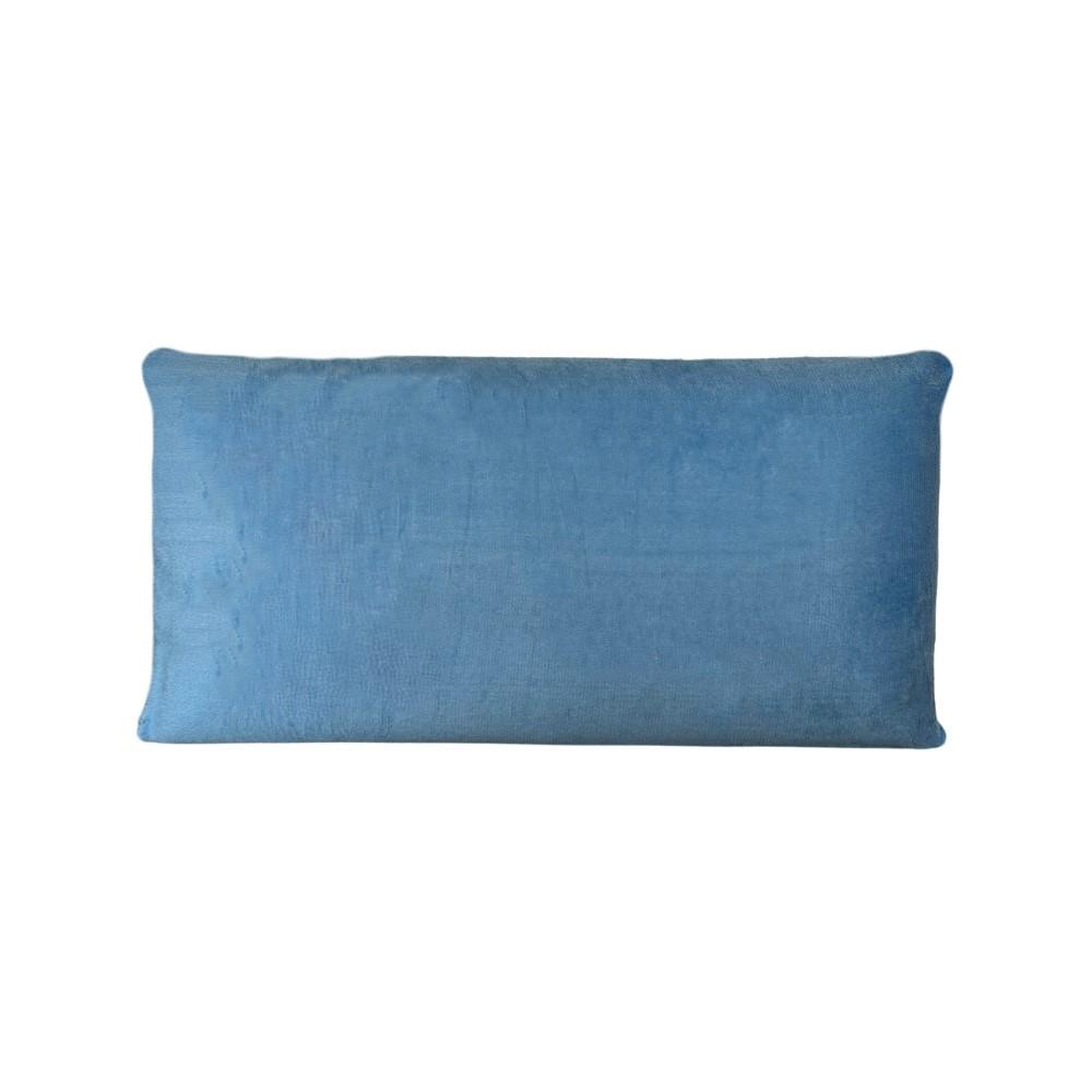 Fronha Avulsa King 50cm x 90cm Plush Microfibra Fleece Azul Claro Arrumadinho Enxovais