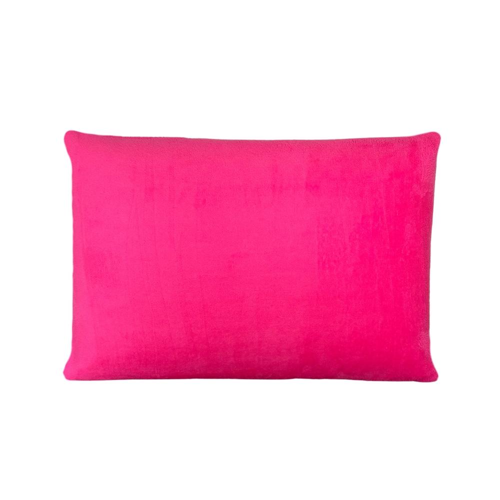 Fronha Avulsa Kids 40x60cm Plush Microfibra Fleece Rosa Pink Arrumadinho Enxovais