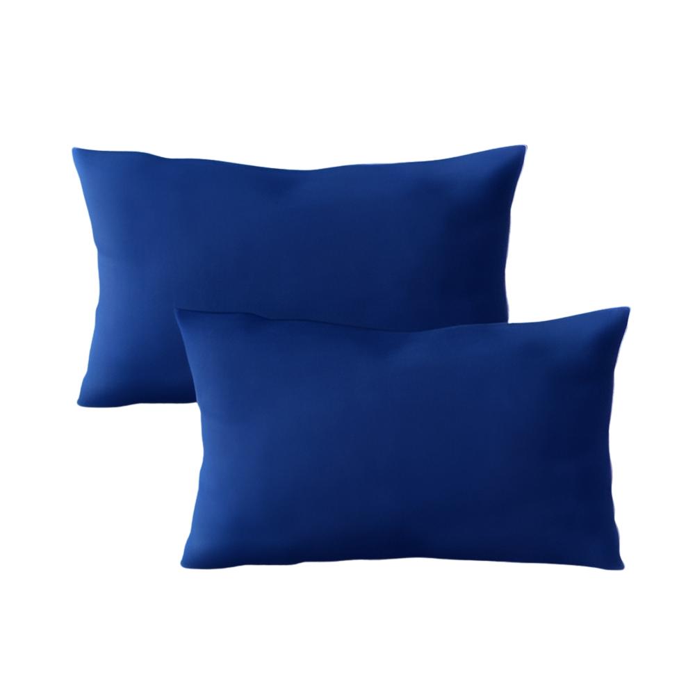 Kit 02 Fronhas Avulsa Travesseiro King 50x90 cm Malha Azul Marinho Arrumadinho Enxovais