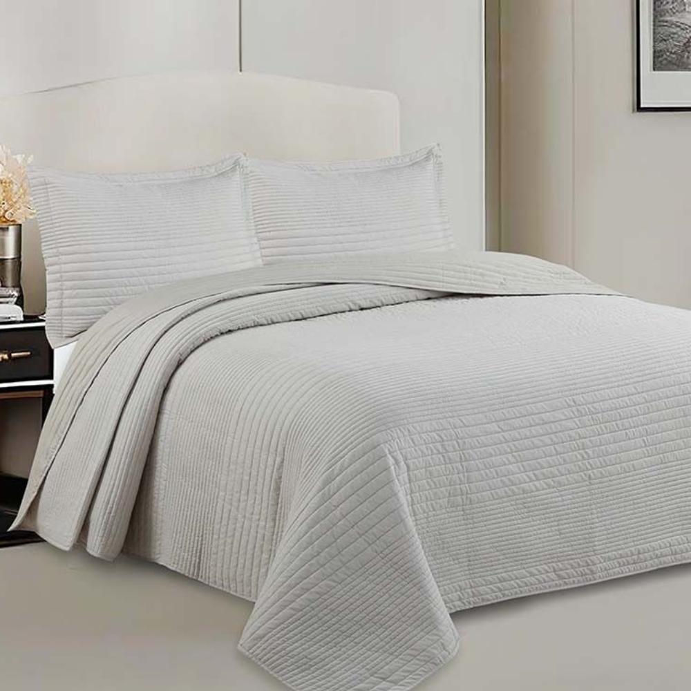 Kit Colcha 2 Peças Fusion Solteiro 1,60x2,40m Bege Camesa