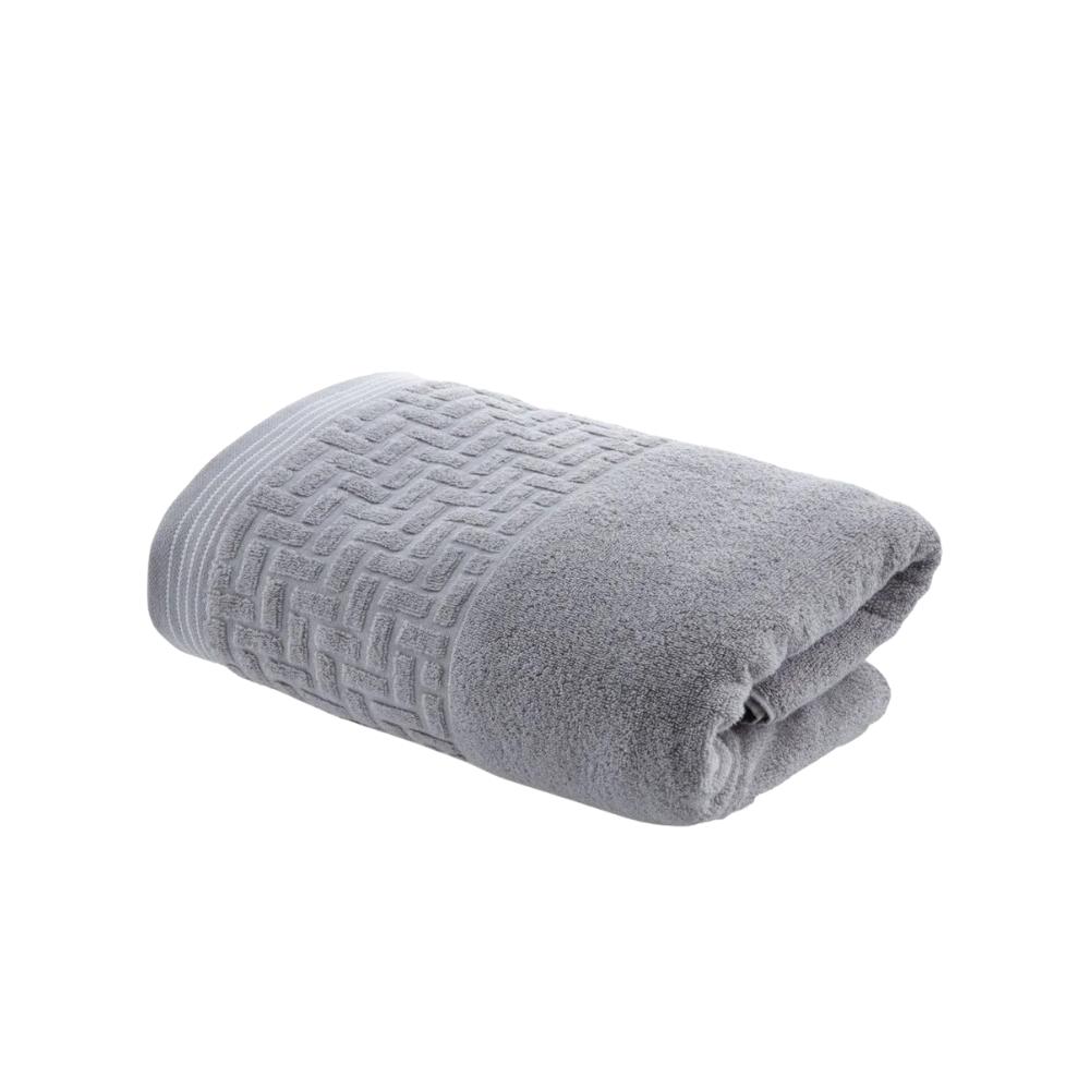 Toalha de Rosto Cinza Super Soft Geométrico Zero Twist 50x70cm Corttex