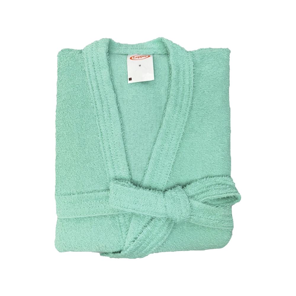 Roupão Adulto Felpudo Curto Havai Tamanho M Verde Água Lepper