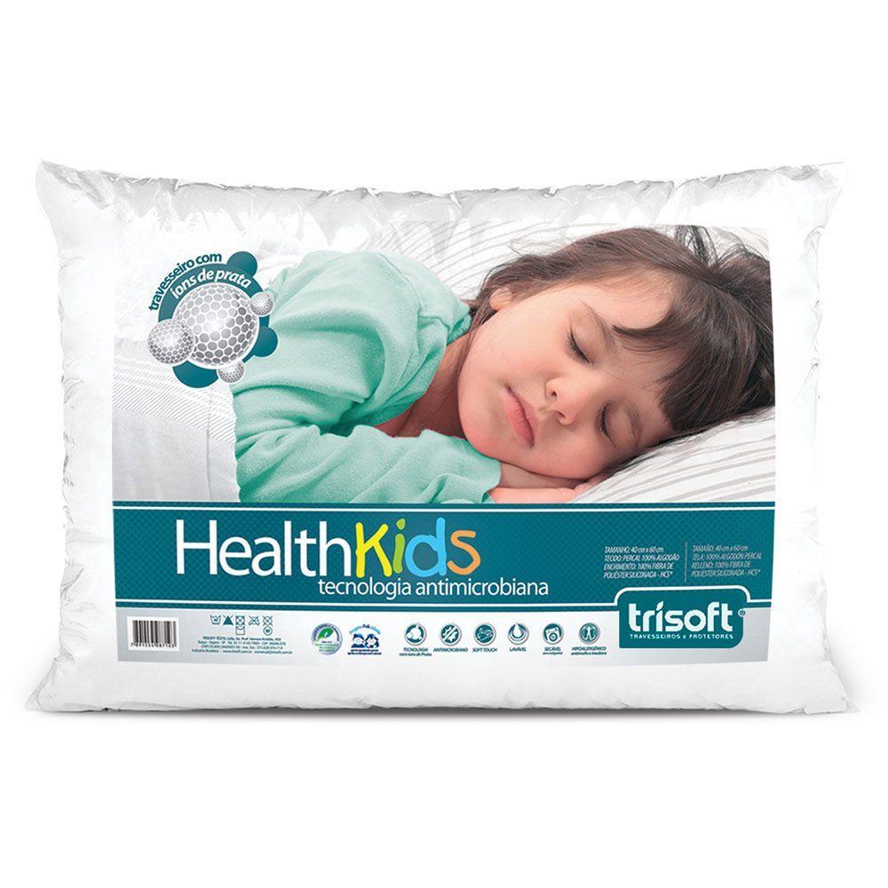 Travesseiro Infantil 40x60cm Health Kids Trisoft