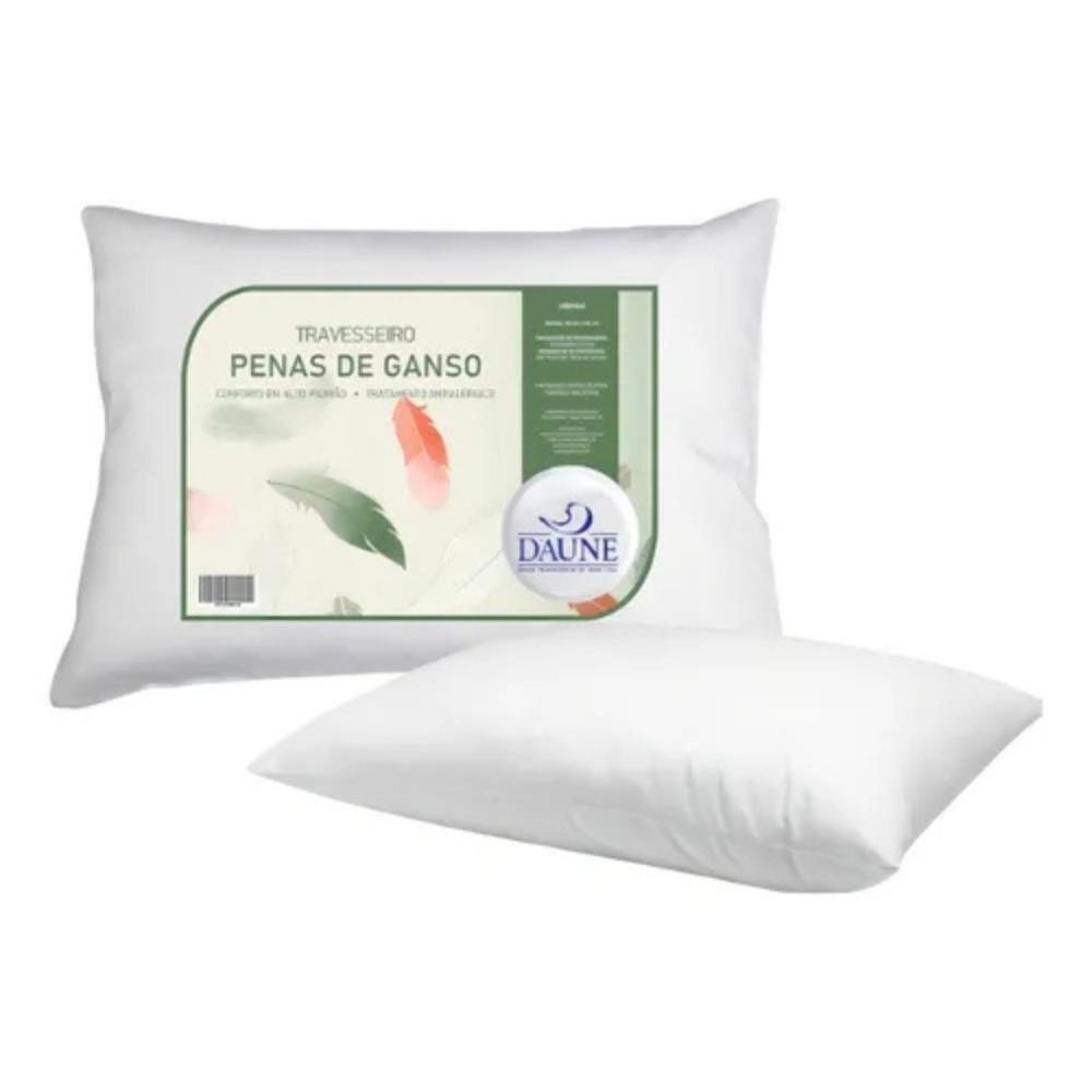 Travesseiro Hibrido 50% Penas De Ganso 50% Fibras de Poliéster 50x70cm Daune