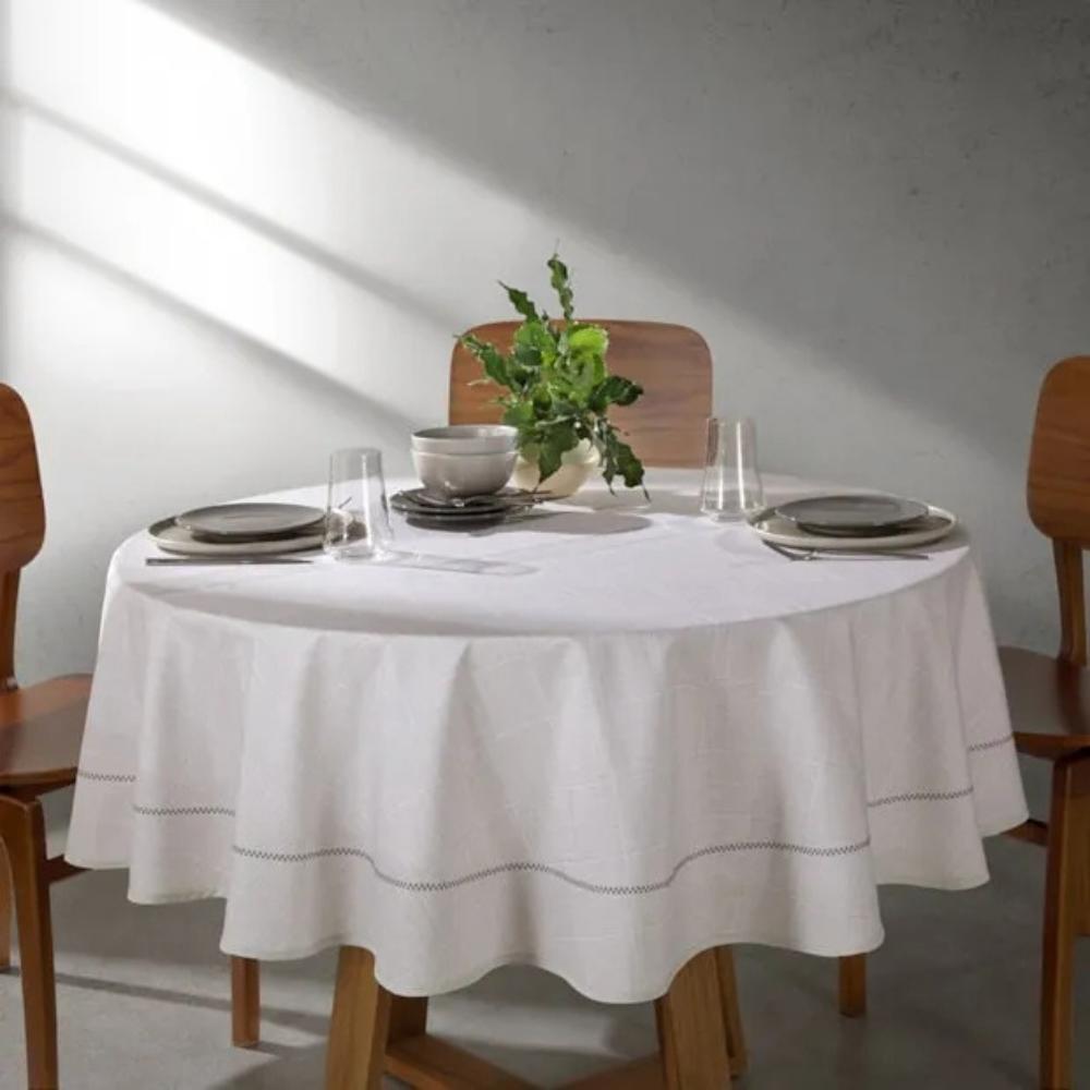Toalha De Mesa Redonda 8 Lugares 1,80m Clean Renova Iara Döhler