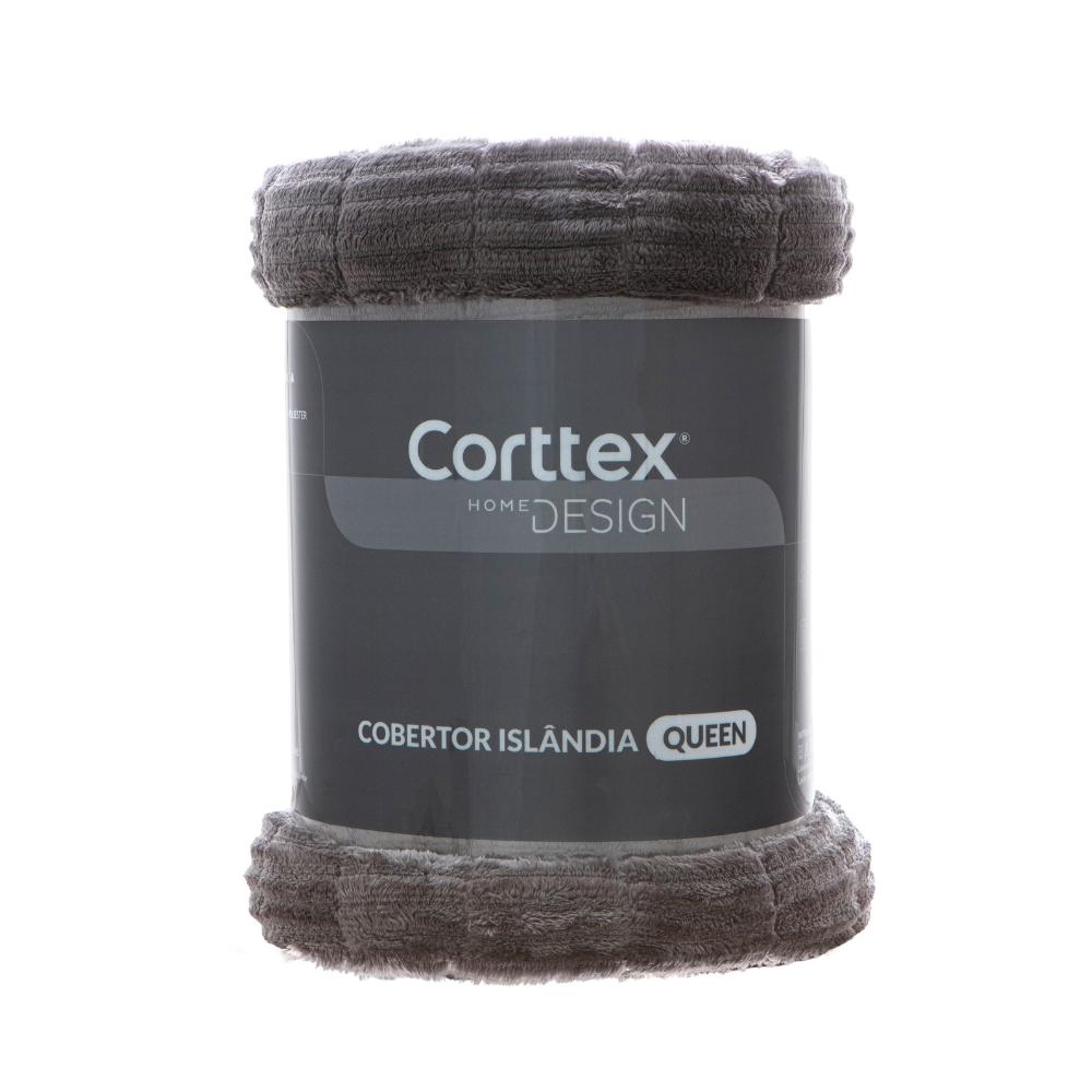 Cobertor Manta Islandia Casal 1,80x2,20m Cinza Corttex