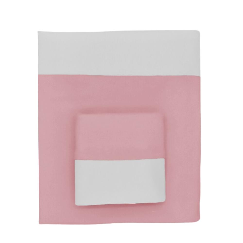 Jogo De Lençol 3 Peças Mini Berço Malha 100% Algodão Rosa Arrumadinho Enxovais