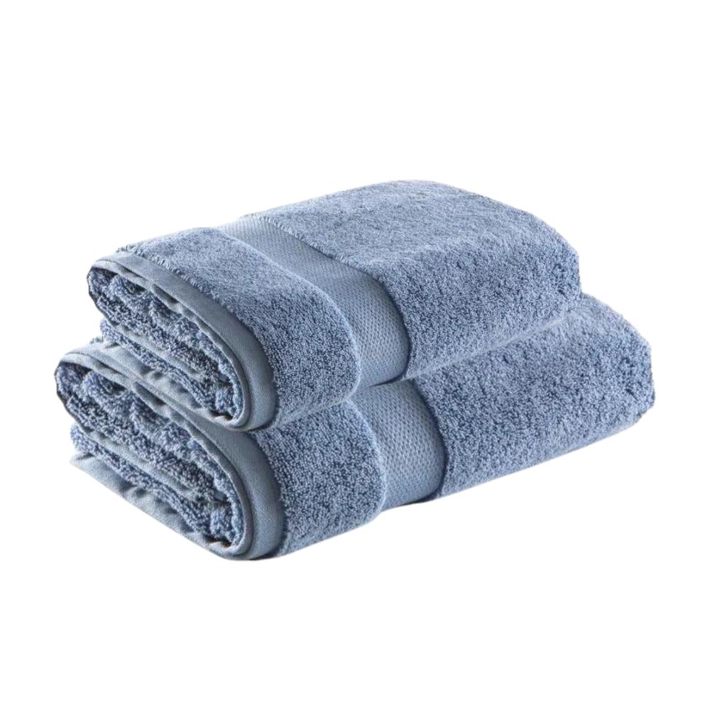 Kit Toalha de Banho e Rosto Azul Super Soft Zero Twist Corttex