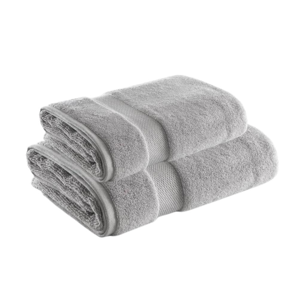 Kit Toalha de Banho e Rosto Cinza Super Soft Zero Twist Corttex