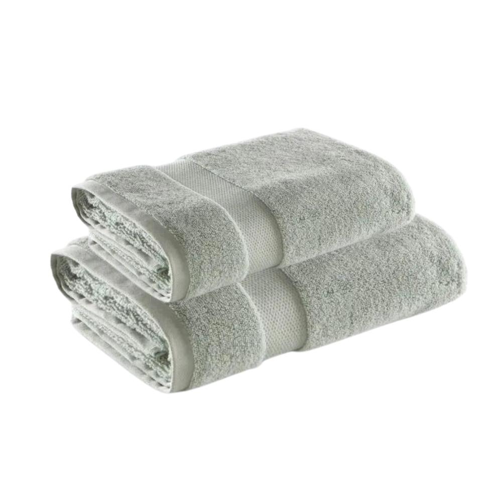 Kit Toalha de Banho e Rosto Verde Super Soft Zero Twist Corttex