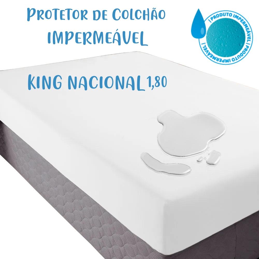 Protetor de Colchão Impermeável King Nacional 1,80x2,00m Arrumadinho Enxovais