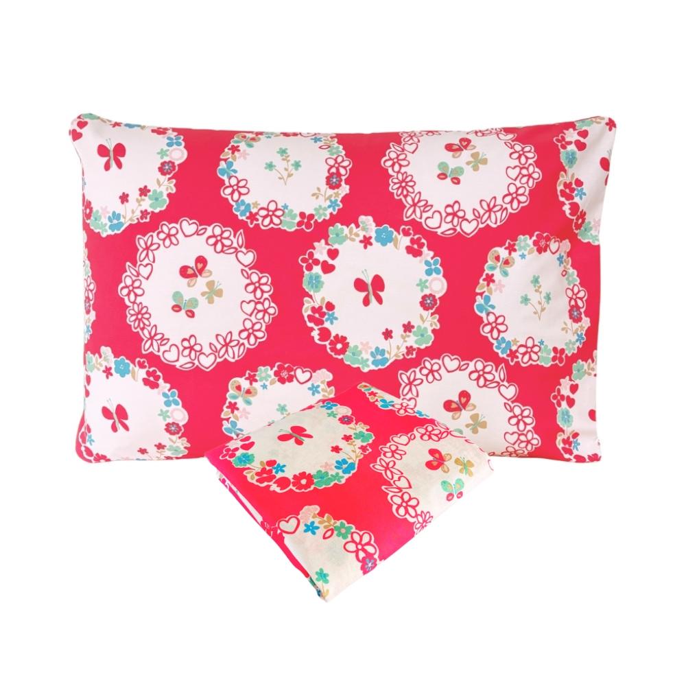 Fronha e Lençol de Elástico Jardim Solteiro Viúva 1,20x2,00m Percal 160 Fios 100% Algodão Arrumadinho