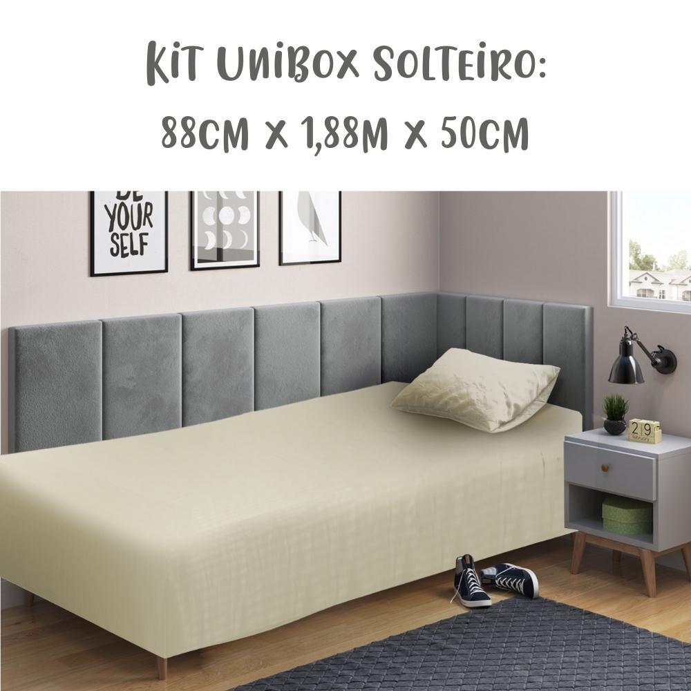 Jogo de Lençol 2 Peças Box Conjugado Unibox Solteiro Cru Arrumadinho Enxovais