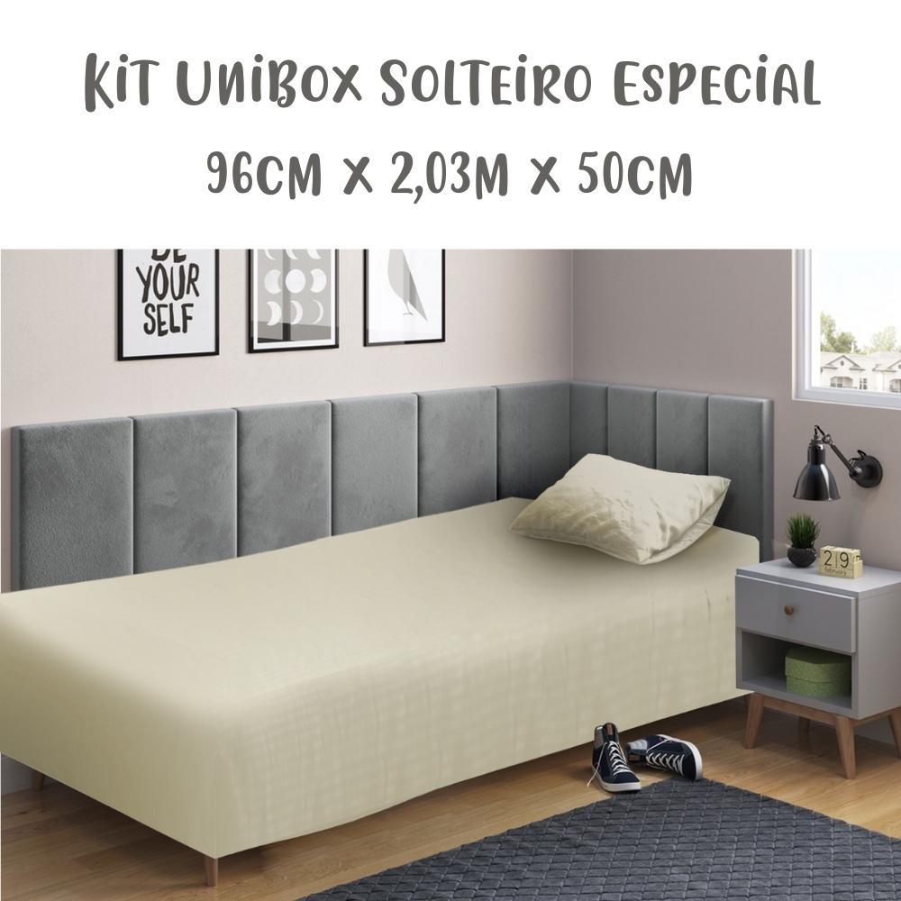 Jogo de Lençol 2 Peças Box Conjugado Unibox Solteiro King Especial Cru Arrumadinho Enxovais