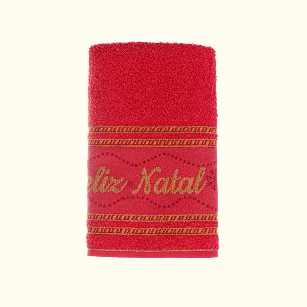 Toalha de Lavabo Feliz Natal Enfeites Vermelha Bene Casa