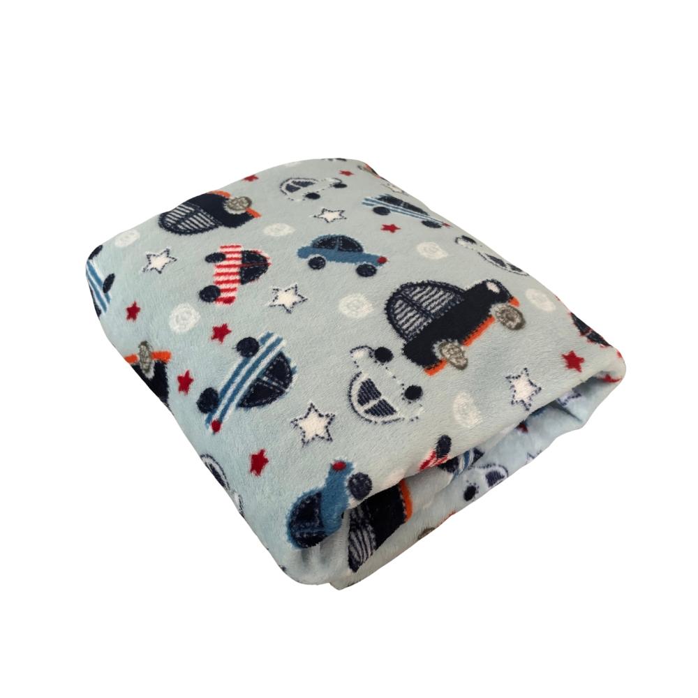 Lençol com Elástico Mini Berço Plush Microfibra Fleece Carros Arrumadinho Enxovais