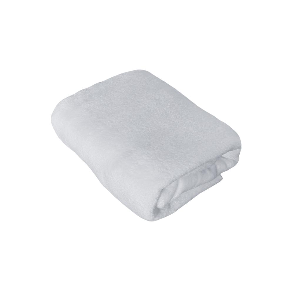 Lençol com Elástico Mini Berço Plush Microfibra Fleece Branco Arrumadinho Enxovais
