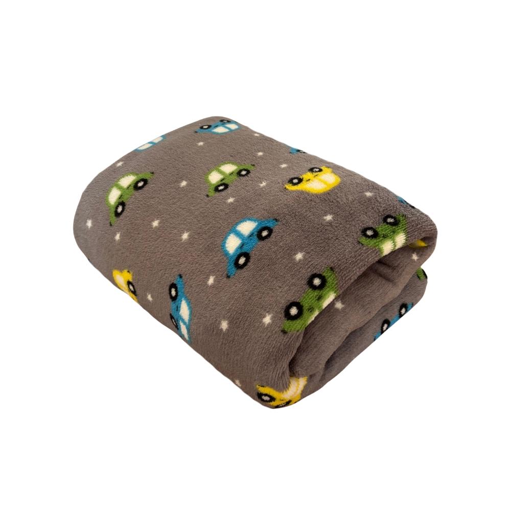 Lençol com Elástico Cama Júnior Plush Microfibra Fleece Carrinhos  Arrumadinho Enxovais