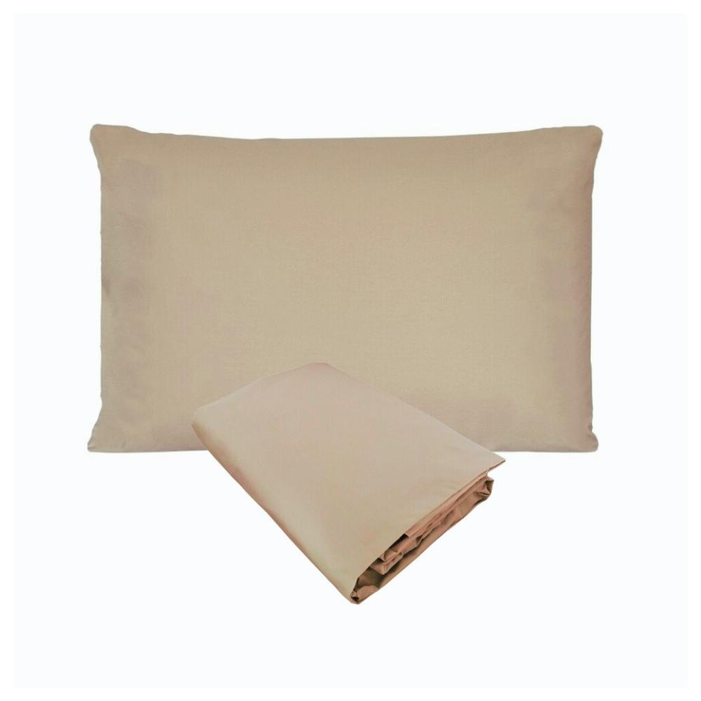 Kit Fronha e Lençol de Elástico Mini Berço Percal 200 Fios 100% Algodão Fendi Arrumadinho Enxovais