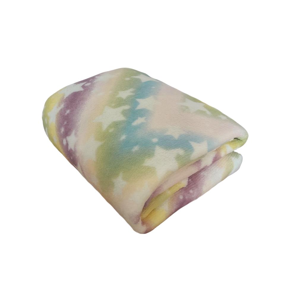 Lençol com Elástico Mini Cama Plush Microfibra Fleece Estrelas Arrumadinho Enxovais