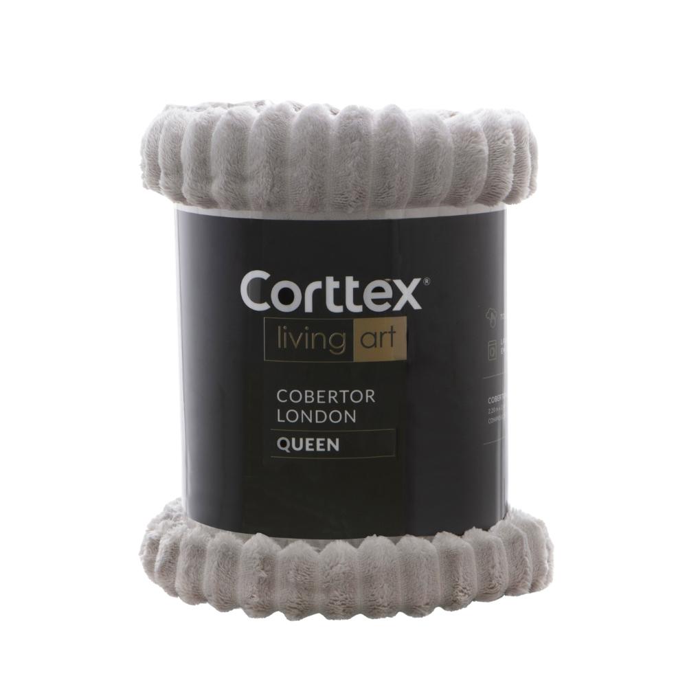 Cobertor London King 2,40x2,60m Cinza Corttex