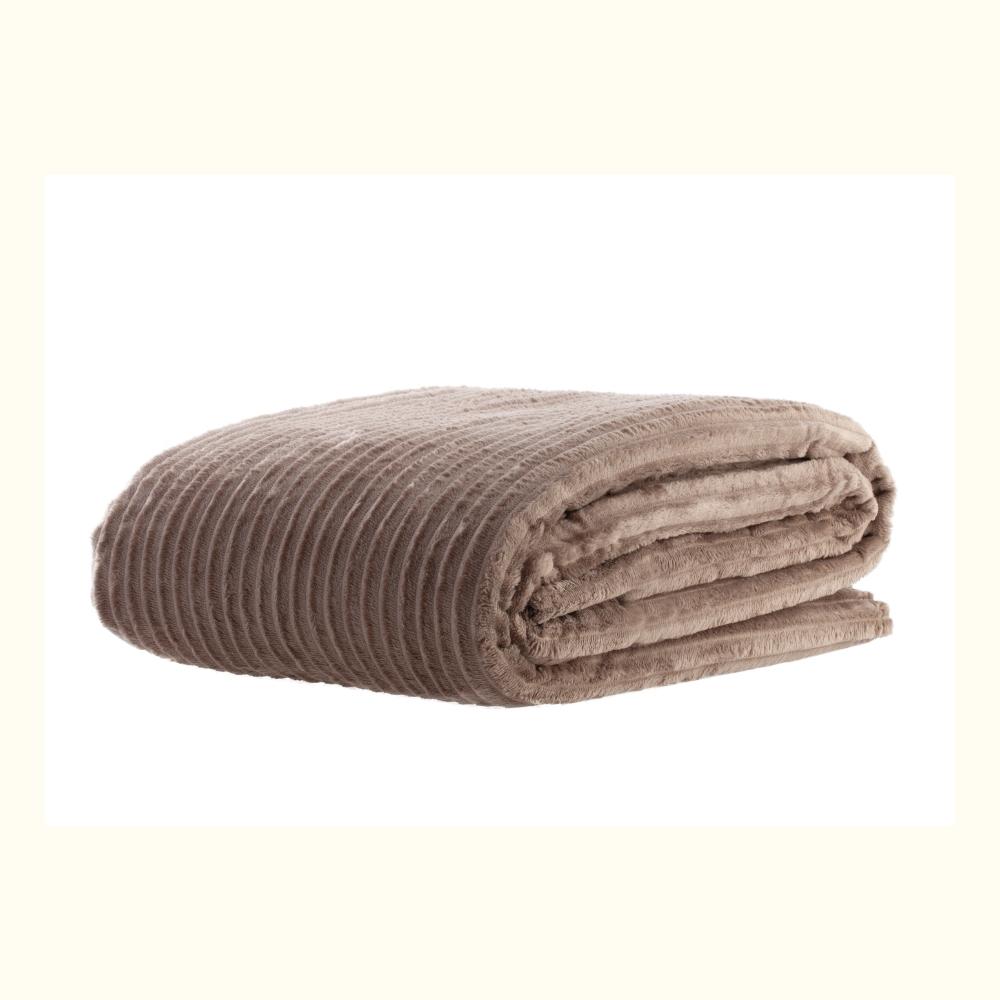 Cobertor Manta Microfibra Luster Casal 1,80x2,20m Taupe Corttex