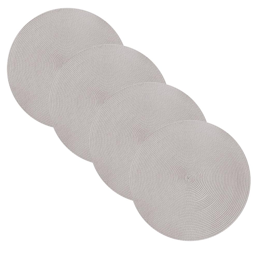 Kit 4 Peças Lugar Americano Manaus Redondo 38cm Vanilla Niazitex