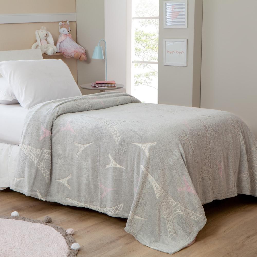 Manta de Microfibra Paris Shine Brilha no Escuro Solteiro 1,50x2,00m Corttex