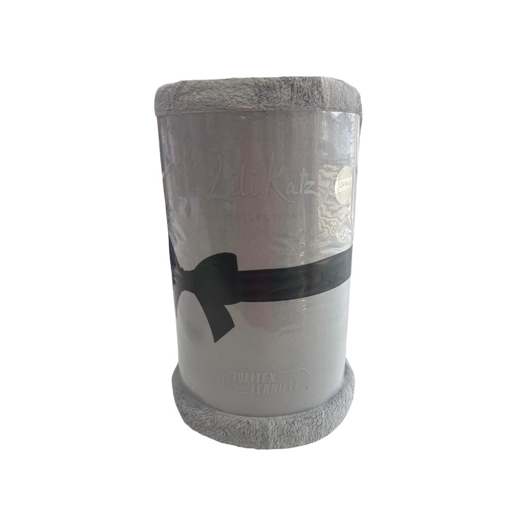 Manta Crystal Lili Katz Super King 2,60x2,40m Cinza Silver Jolitex