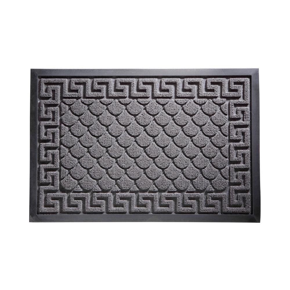 Tapete Emborrachado Entrada Michigan 40x60cm Cinza Corttex
