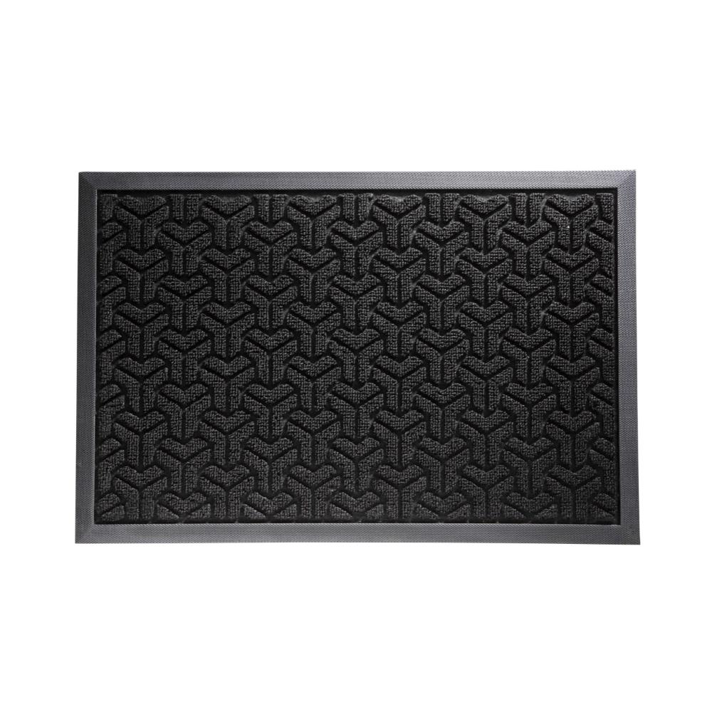 Tapete Emborrachado Entrada Michigan 40x60cm Preto Corttex