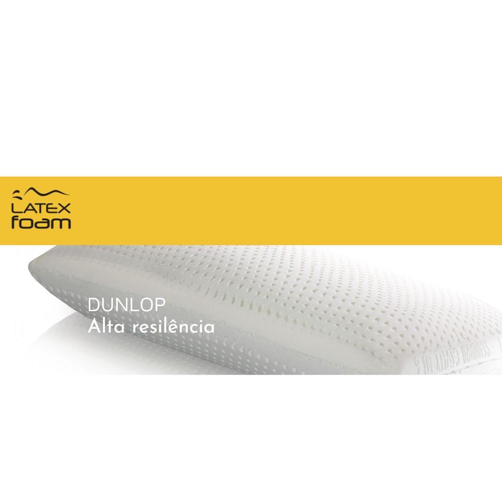 Travesseiro Latex Natural Dunlop Perfil Baixo 45x65x11cm Latex Foam