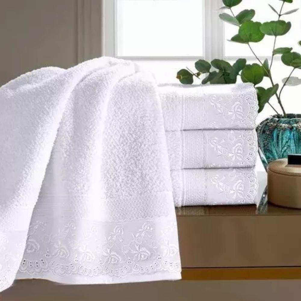 Jogo De Banho 5 Peças Melody Com Renda Naira Branco Buettner