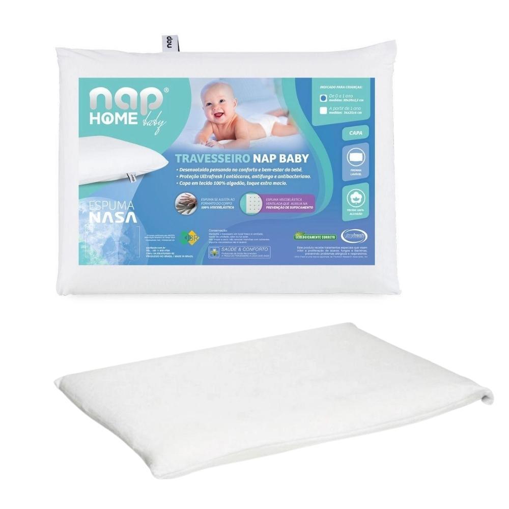 Travesseiro Nasa Baby Antissufocante RN 20x30x2,5cm NAP