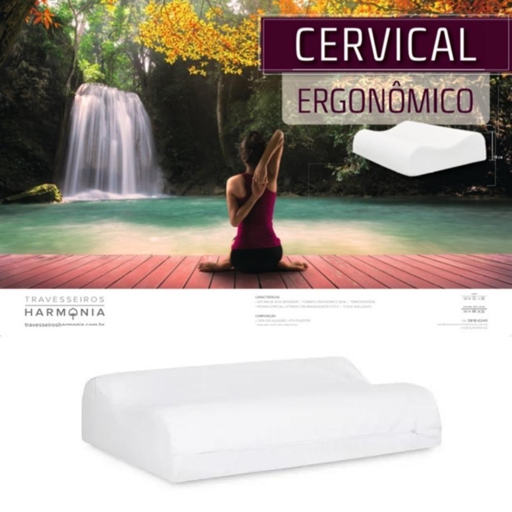 Travesseiro Nasa Cervical Viscoelástico Ergonômico Harmonia