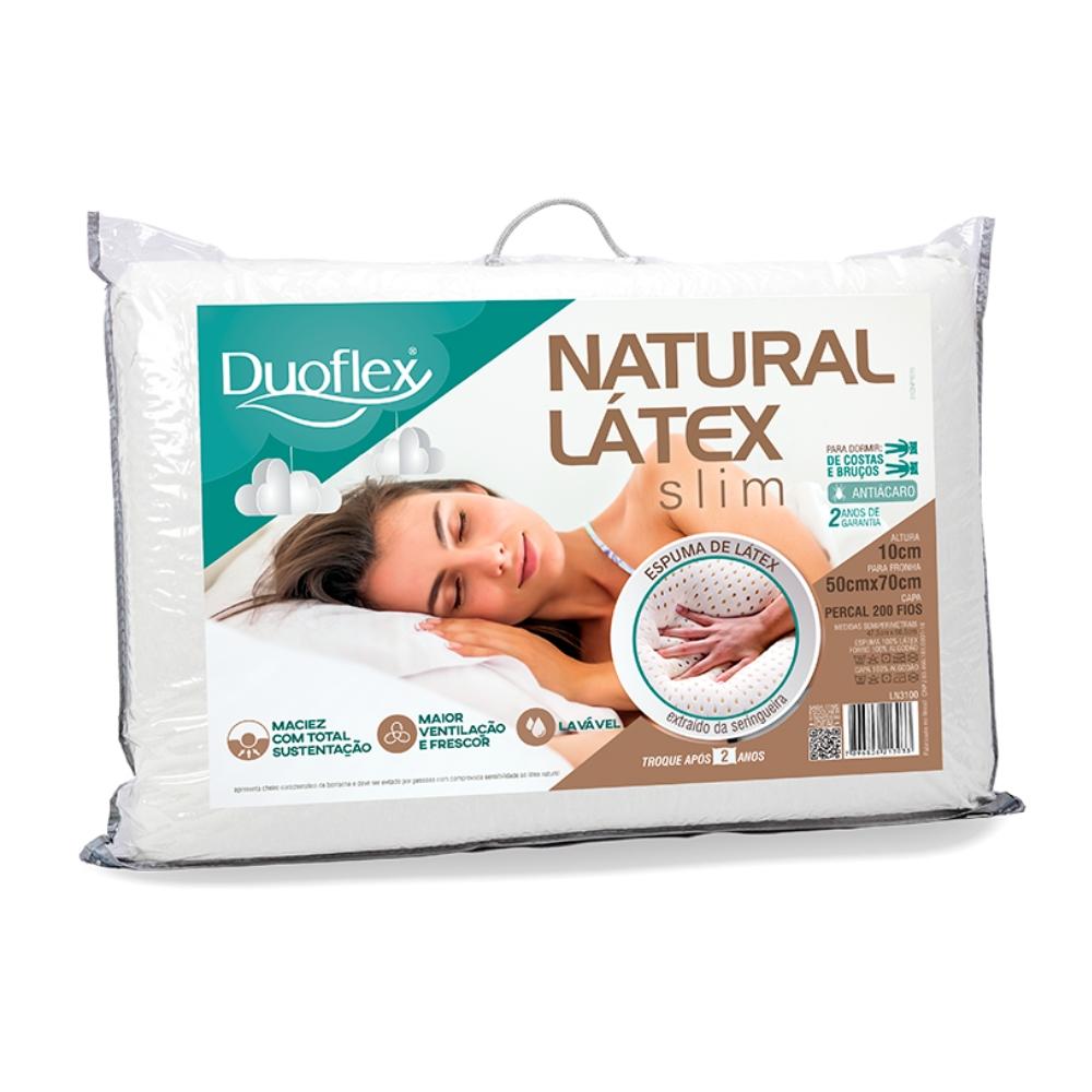 Travesseiro Natural Látex Slim 10cm de Altura Ln3100 Duoflex