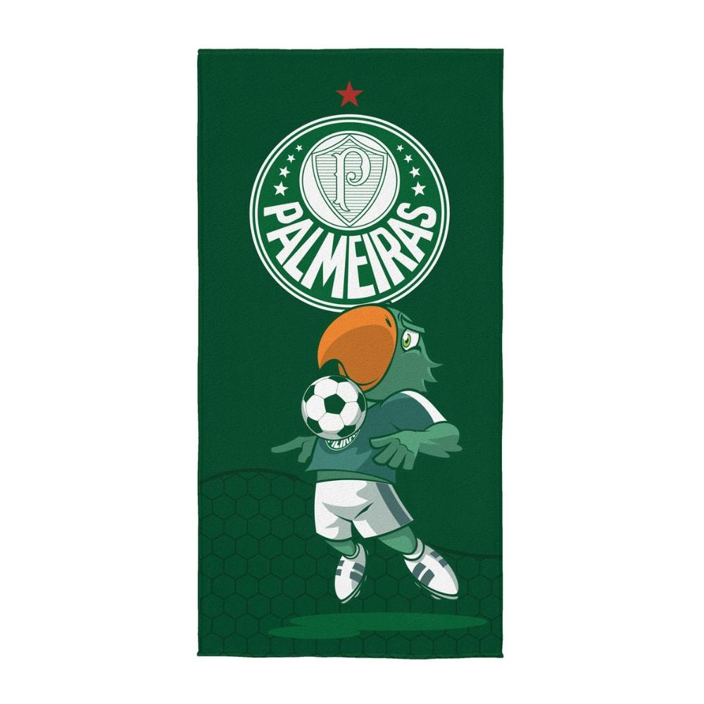 Toalha de Banho Praia Aveludada Futebol Palmeiras Lepper